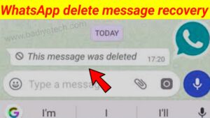 WhatsApp delete message recovery 